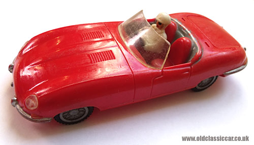 The red E-Type toy