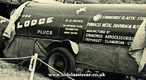 Dennis Poore's racing car trailer