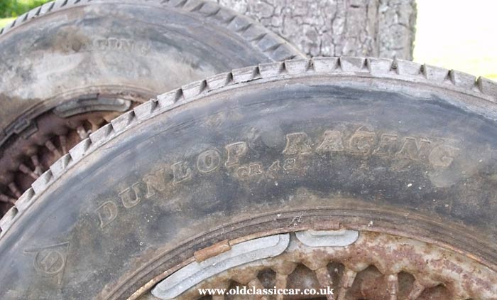 Old Dunlop Racing CR48 tyres