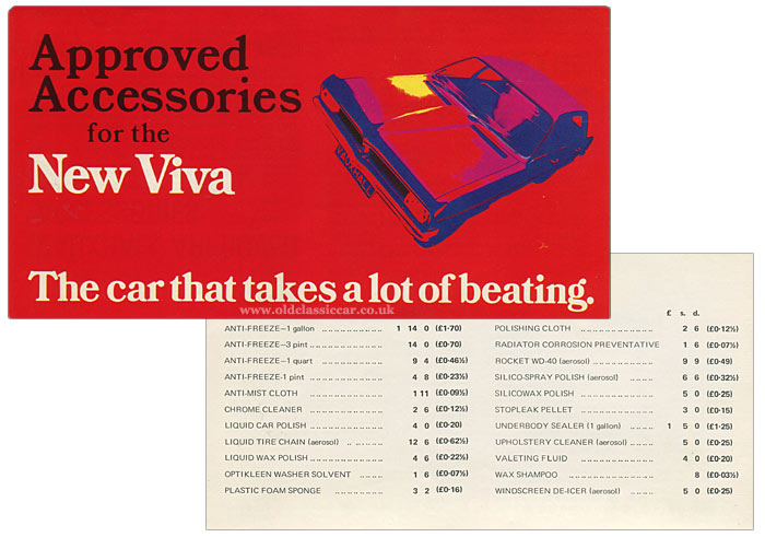 Viva accessories leaflet