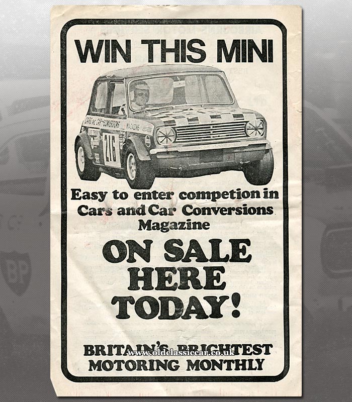 Win a Mini car competition