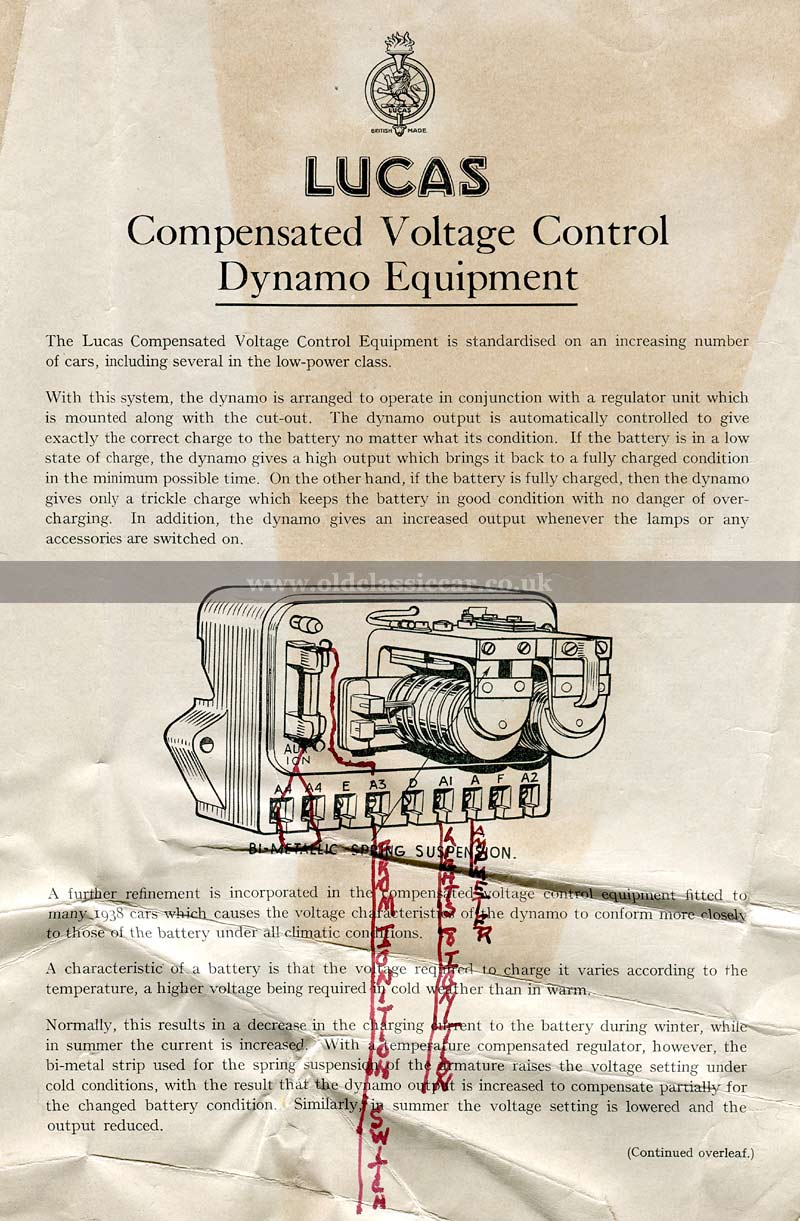 Lucas voltage regulators 1930s