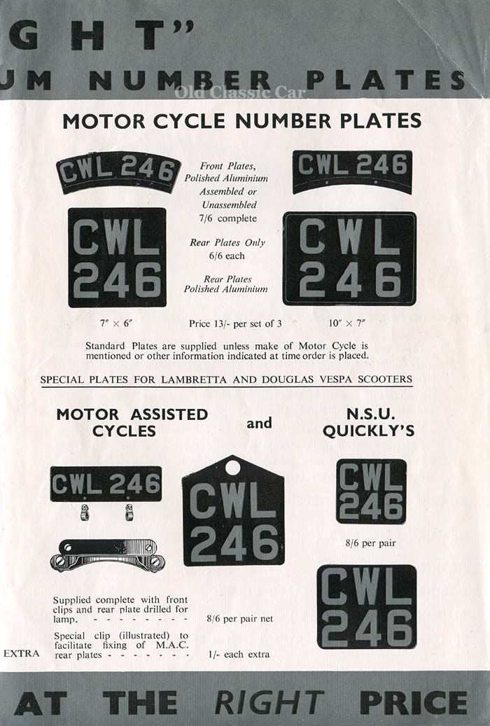 Motorcycle plates