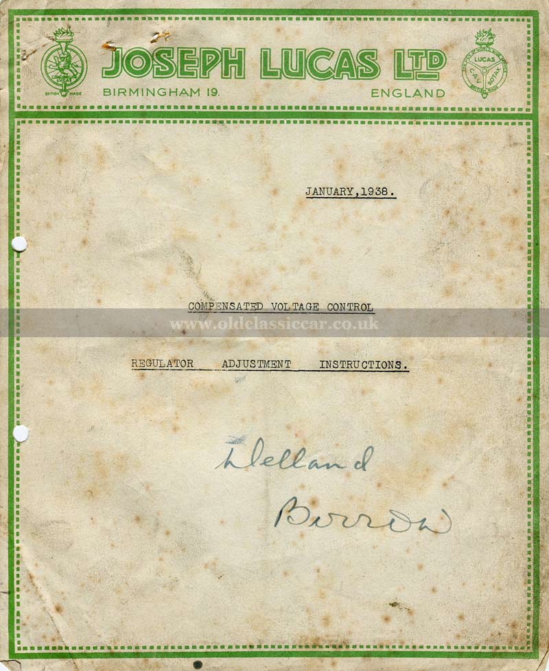 Joseph Lucas Ltd - cover
