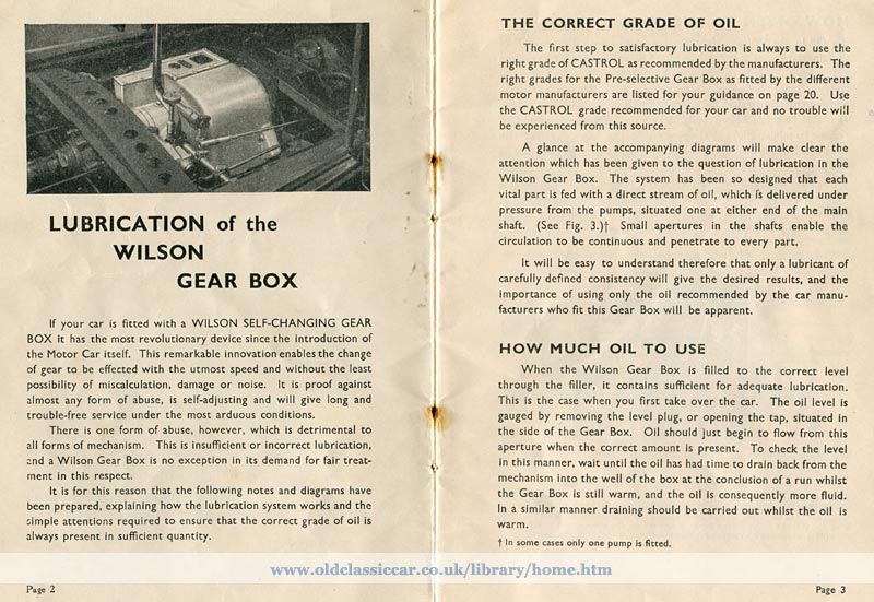 Pre-selector gearbox instructions page 2 and 3