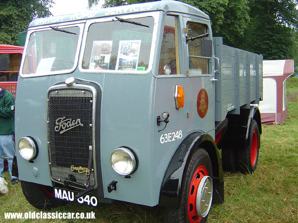 Photograph of the Foden Lorry on display at Astle Park in Cheshire.