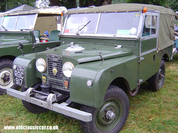 Photograph of the Land Rover 4x4 on display at Astle Park in Cheshire.