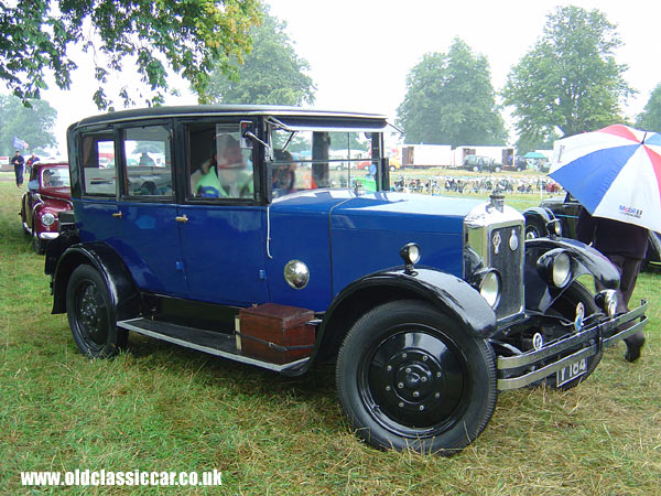 Photograph of the Armstrong Siddeley Saloon on display at Astle Park in Cheshire.