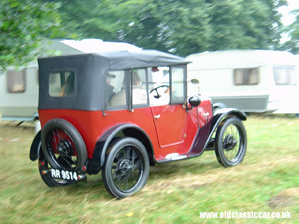 Photograph of the Austin 7 Chummy on display at Astle Park in Cheshire.