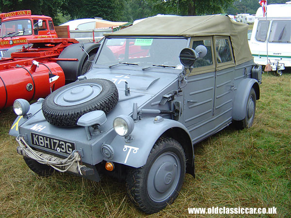 Photograph of the VW Kubelwagen on display at Astle Park in Cheshire.