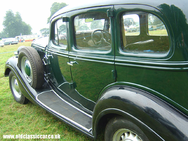 Photograph of the Hudson Terraplane on display at Astle Park in Cheshire.