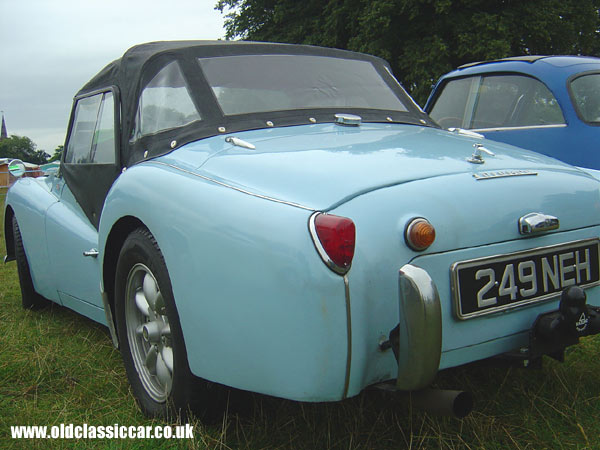 Photograph of the Triumph TR3a on display at Astle Park in Cheshire.