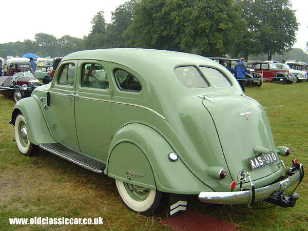 Photograph of the DeSoto Airflow on display at Astle Park in Cheshire.