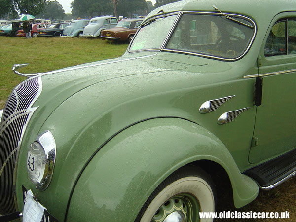 Photograph of the DeSoto Airflow on display at Astle Park in Cheshire.