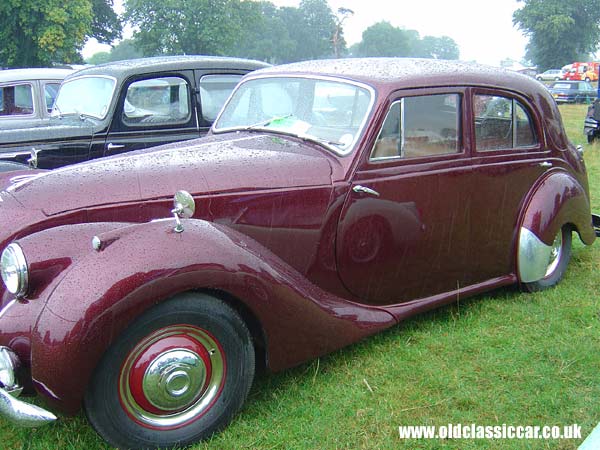 Photograph of the Lagonda Saloon on display at Astle Park in Cheshire.