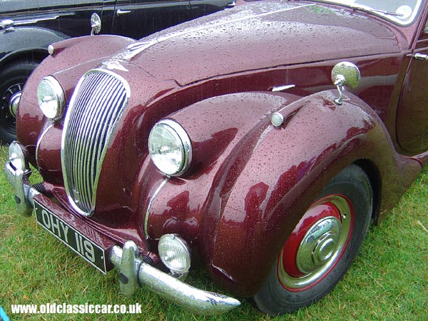 Photograph of the Lagonda Saloon on display at Astle Park in Cheshire.