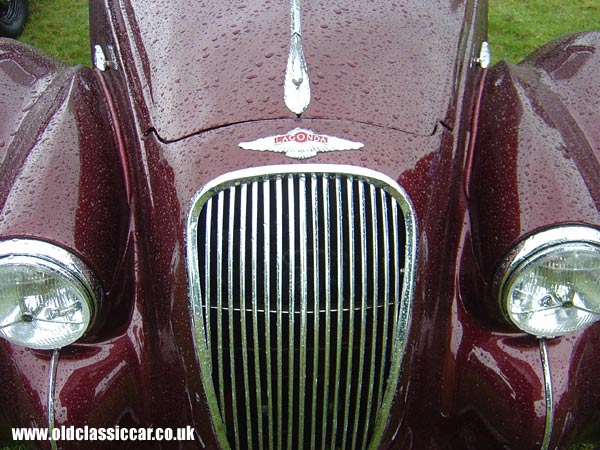 Photograph of the Lagonda Saloon on display at Astle Park in Cheshire.