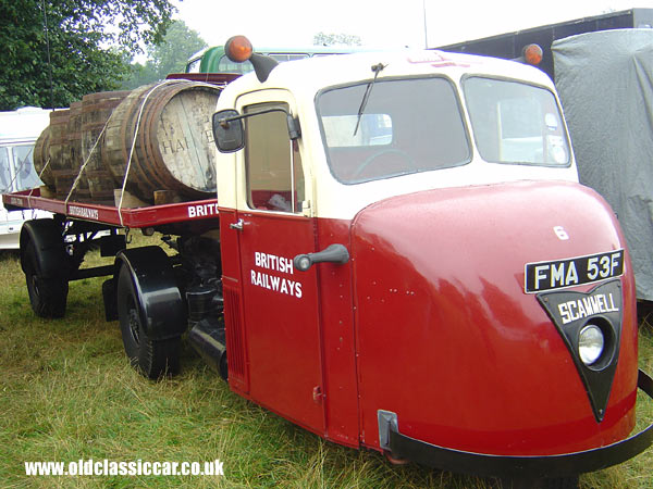 Photograph of the Scammell Scarab on display at Astle Park in Cheshire.