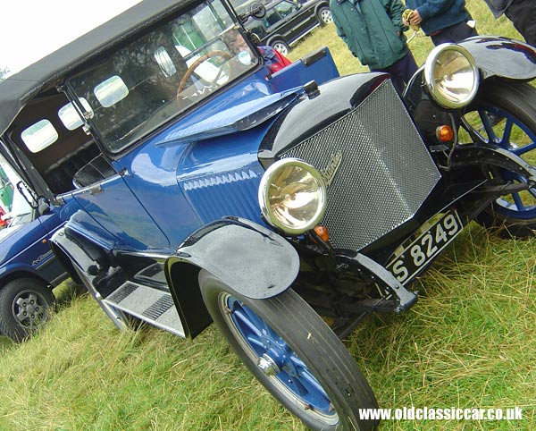 Photograph of the Stanley Steamcar on display at Astle Park in Cheshire.