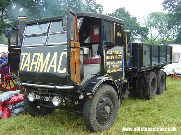 Photograph of the Sentinel Steam truck on display at Astle Park in Cheshire.