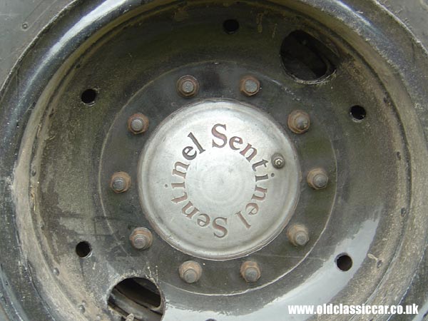 Photograph of the Sentinel Steam truck on display at Astle Park in Cheshire.