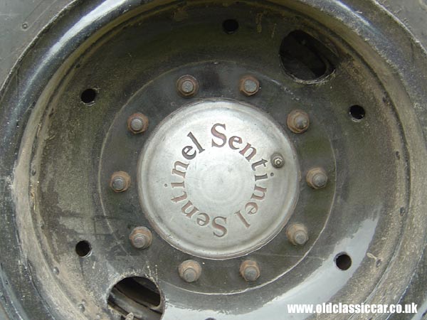 Photograph of the Sentinel Steam truck on display at Astle Park in Cheshire.