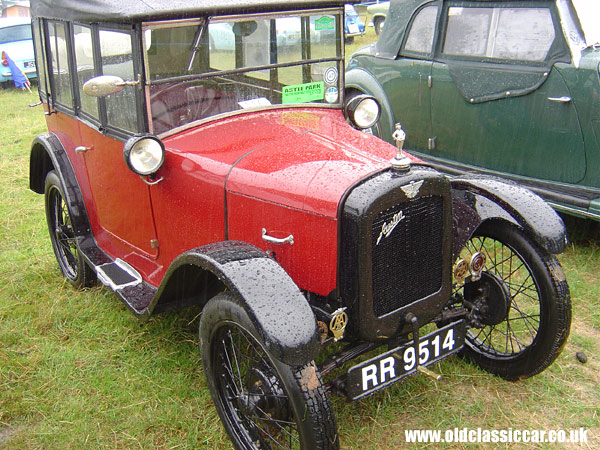 Photograph of the Austin 7 Chummy on display at Astle Park in Cheshire.