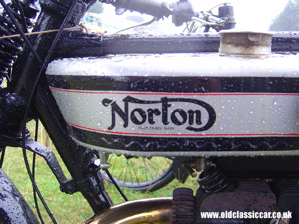 Photograph of the Norton Motorcycle on display at Astle Park in Cheshire.