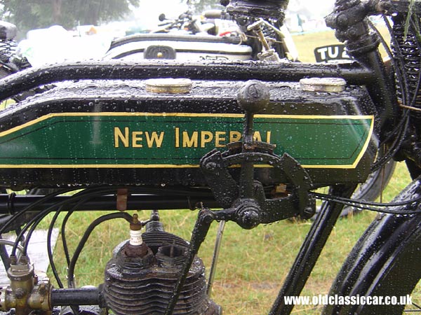 Photograph of the New Imperial Motorcycle on display at Astle Park in Cheshire.