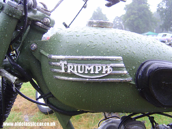 Photograph of the Triumph Motorcycle on display at Astle Park in Cheshire.