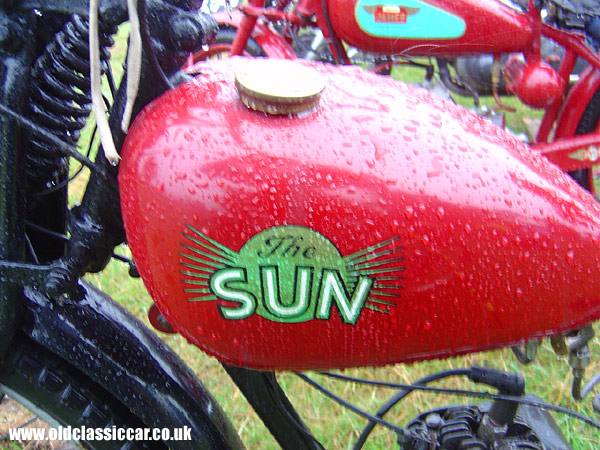 Photograph of the Sun Motorcycle on display at Astle Park in Cheshire.