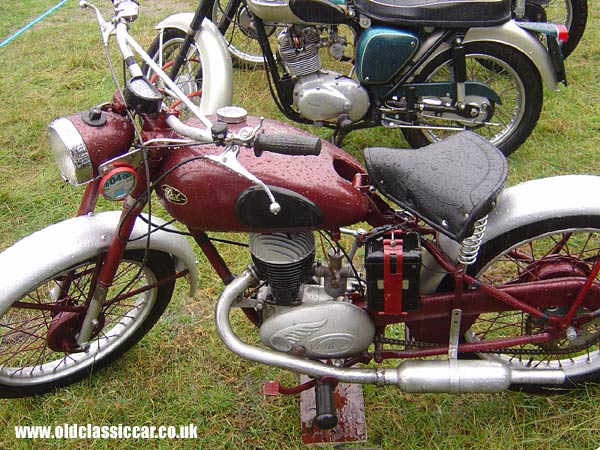 Photograph of the Dot Motorcycle on display at Astle Park in Cheshire.