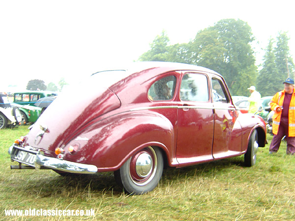 Photograph of the Jowett Javelin on display at Astle Park in Cheshire.