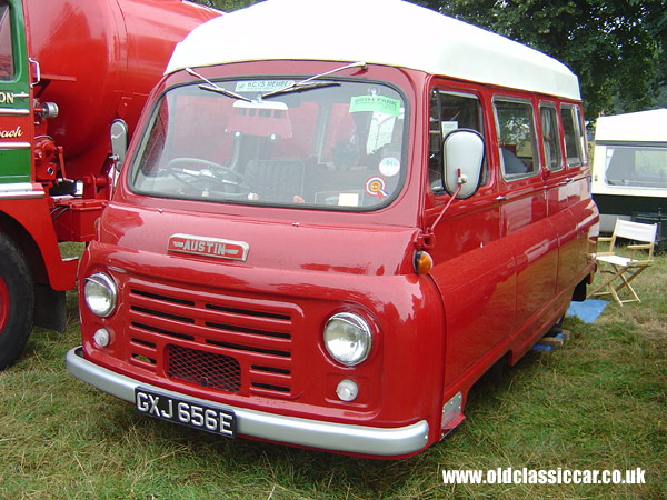 Photograph of the Austin J2 camper on display at Astle Park in Cheshire.