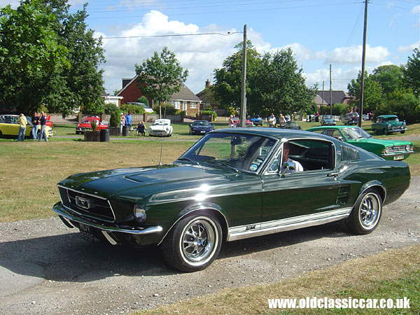 Photograph of a classic Ford Mustang