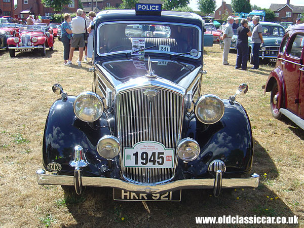 Photograph of a classic Wolseley Police car