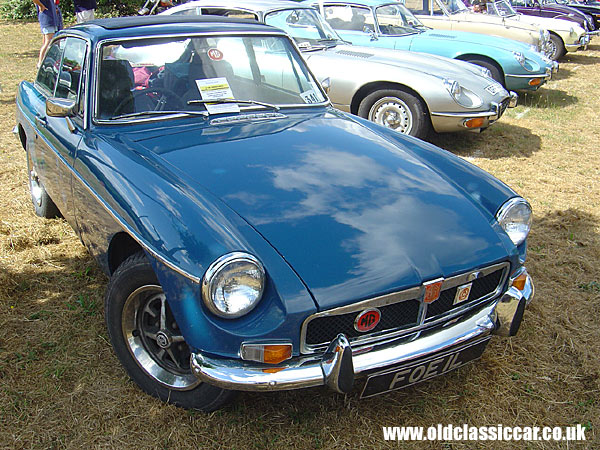 Photograph of a classic MG MGB GT