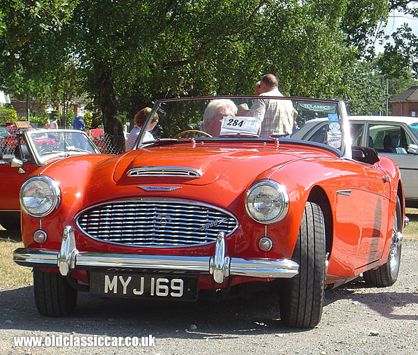 Photograph of a classic Austin Healey 3000