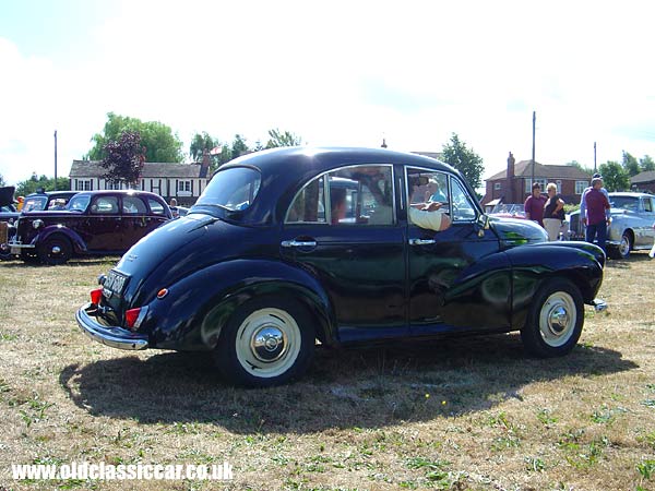 Photograph of a classic Morris Minor 1000