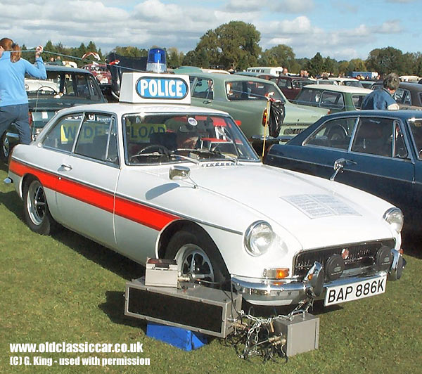 MG MGB GT Police car picture.