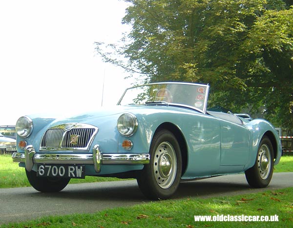 MG MGA roadster seen at Cholmondeley Castle show in 2005.