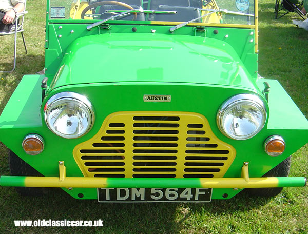 Austin Mini Moke seen at Cholmondeley Castle show in 2005.