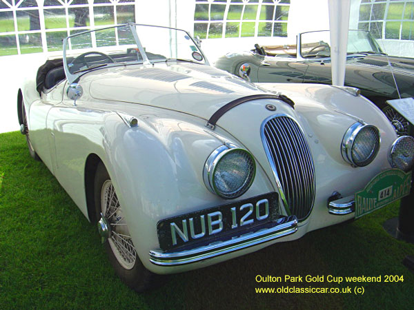 Classic Jaguar XK120 car on this vintage rally