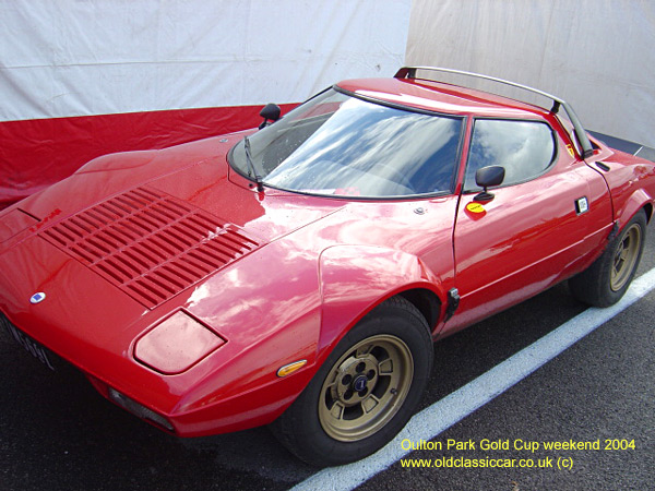 Classic Lancia Stratos car on this vintage rally