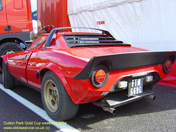 Classic Lancia Stratos car on this vintage rally