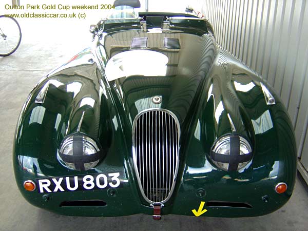 Classic Jaguar XK120 car on this vintage rally