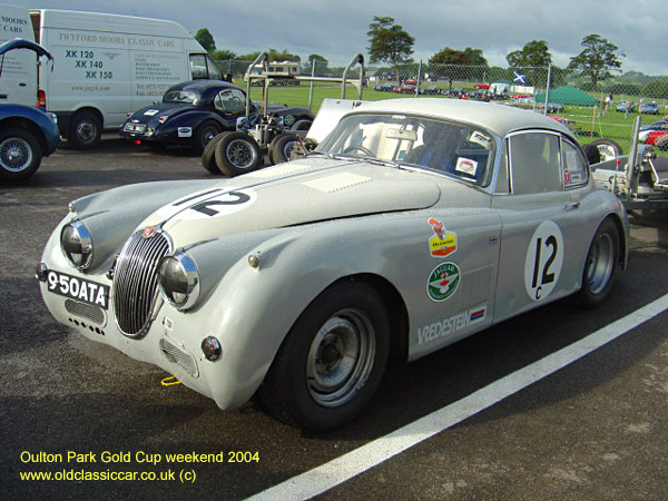 Classic Jaguar XK150 FHC car on this vintage rally