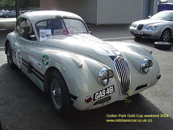 Classic Jaguar XK140 FHC car on this vintage rally