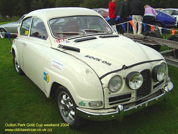 Classic SAAB 96 car on this vintage rally