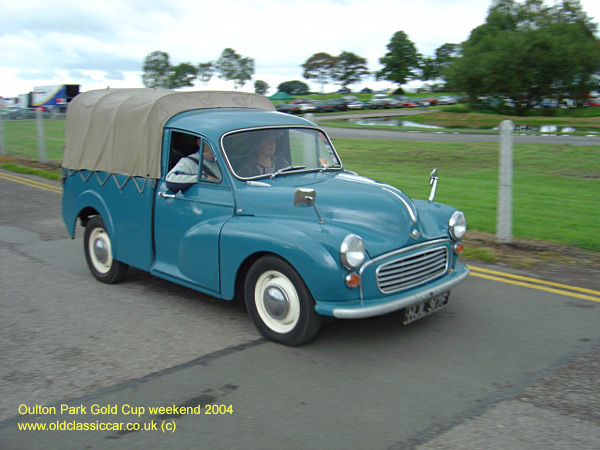 Classic Morris Minor Pickup car on this vintage rally